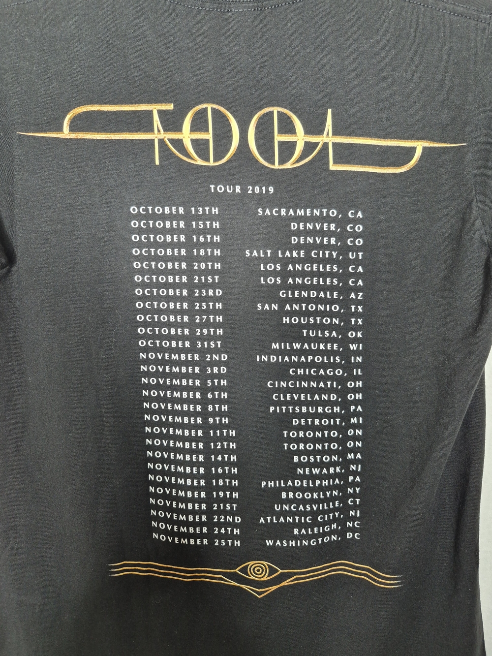 Tool Fear Inoculum 2019 Tour Concert T Shirt Los Angeles Black Mens Small - Picture 5 of 6